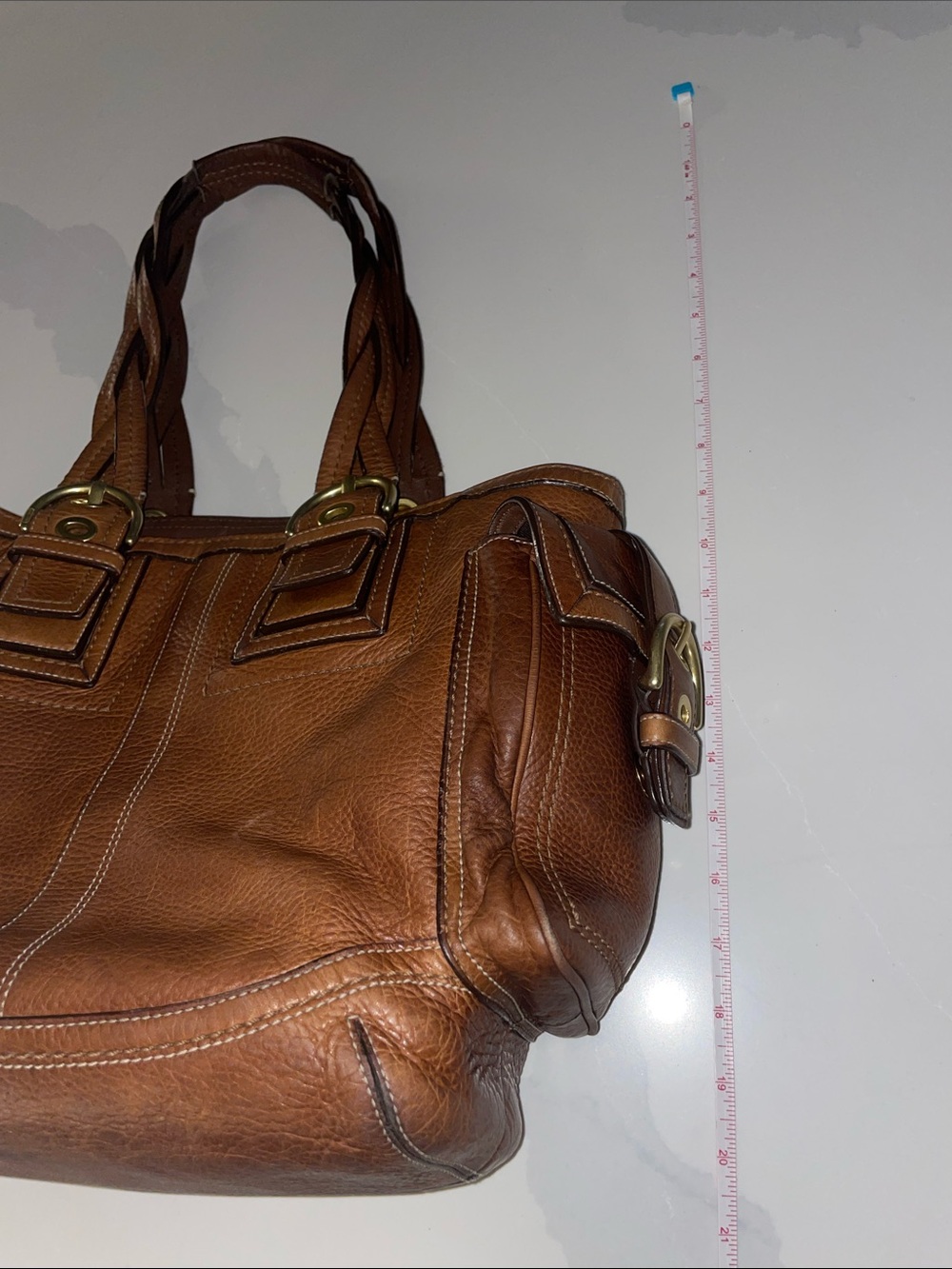 Vintage Coach Y2K MIA SoHo Pebbled Whiskey Leather Tote 10049 - Picture 10 of 16